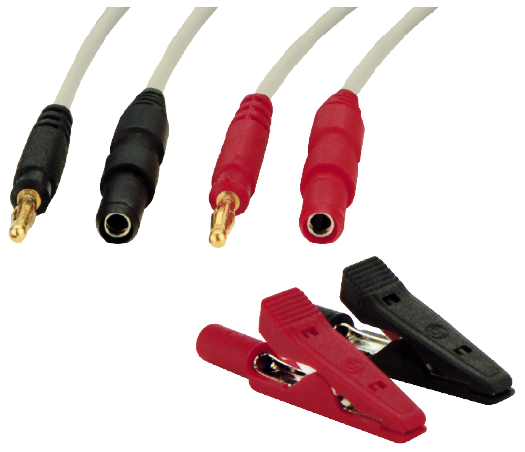 1 Paar Elektrodenkabel weiß