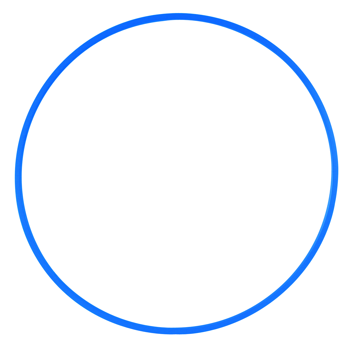 Gymnastikreifen aus PVC - blau