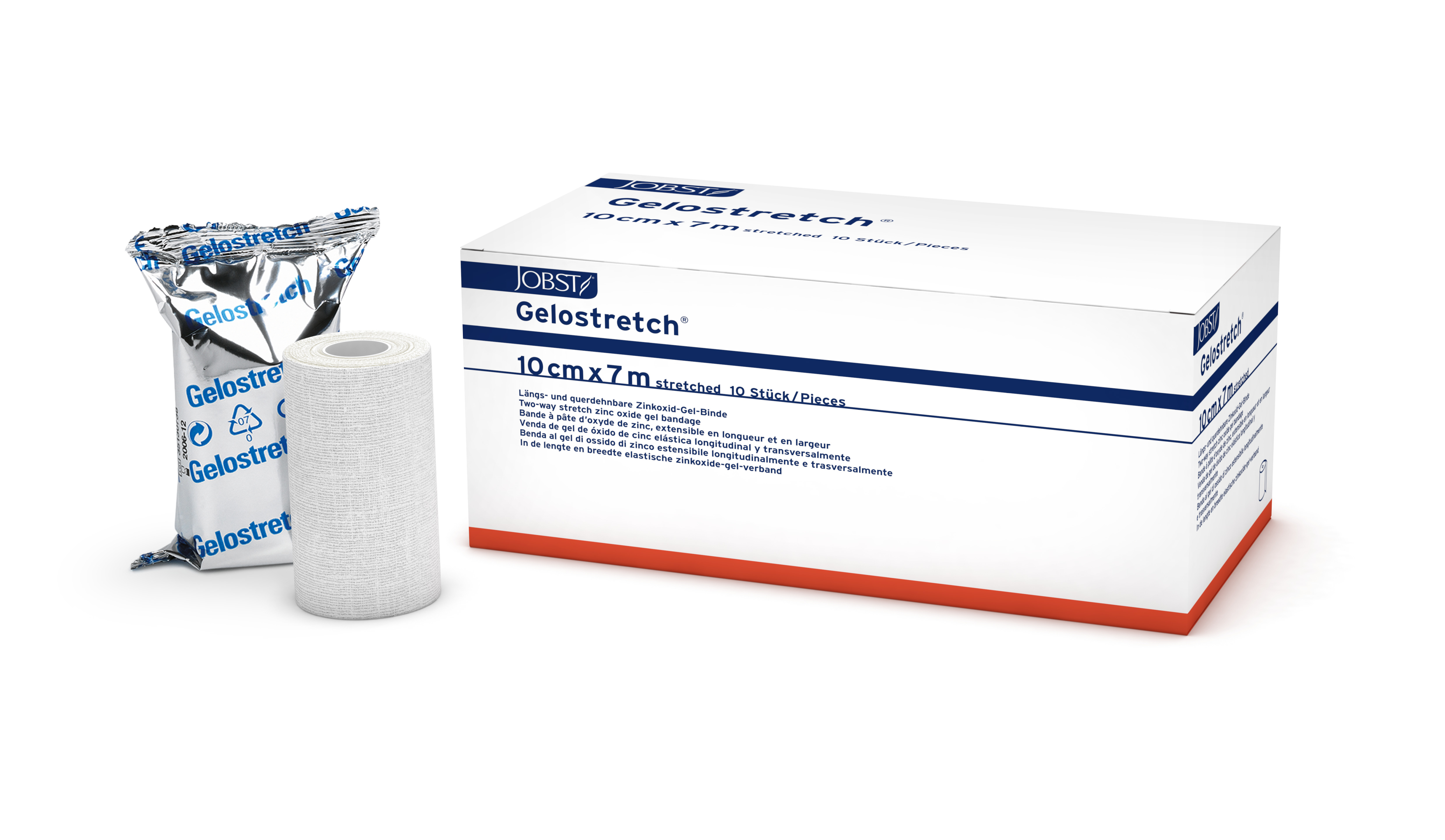 Gelostretch®, 8 cm x 7 m, weiß, 10 Stück