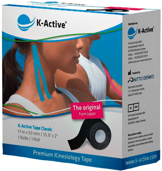 K-Active Tape, 5,0 cm x 17 m, schwarz